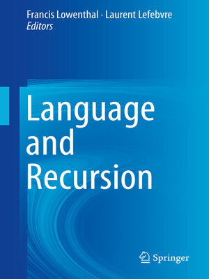 cover image of Language and Recursion